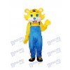 Tigre jaune en bleu Costume adulte mascotte