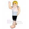 Homme costume de mascotte