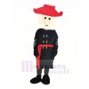 Rebelle avec rouge Chapeau Mascotte Costume Gens