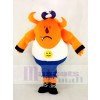 Orange Monstre avec Longue Oreilles Mascotte Costume École