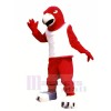 rouge Faucon avec blanc Gilet Mascotte Les costumes