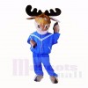 Sport Elk avec l'école de costumes de mascotte Blue Sportswear