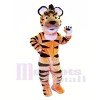 Tigre animal léger heureux Costumes De Mascotte