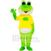 La grenouille avec Jaune T-shirt Mascotte Les costumes