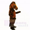 Mascotte mustang brun de qualité supérieure pour adultes