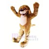 Heureux marron Peluche Chien Mascotte Les costumes Adulte