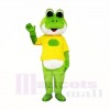 vert La grenouille avec Jaune Chemise Costumes De Mascotte École