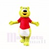 vert Nounours Ours avec rouge Chemise Costumes De Mascotte École