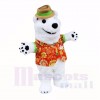 blanc Amical Poids léger Polaire Ours Costumes De Mascotte Dessin animé