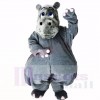 Gris Poids léger Hippopotame Costumes De Mascotte Dessin animé