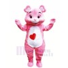 Poids léger Rose Ours Mascotte Costume Dessin animé