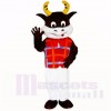 Amical Poids léger Vache avec rouge Chemise Costumes De Mascotte École