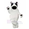 Charmant blanc Chien Mascotte Costume Dessin animé