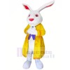 lapin avec Jaune Veste Mascotte Les costumes Animal