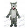 Petit Gris aux cheveux longs Loup Mascotte Costume adulte Animal