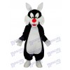 blanc Bouche Loup Mascotte Costume adulte Animal