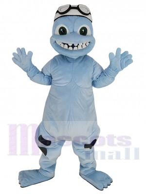 Bleu clair Grenouille folle Costume de mascotte Animal