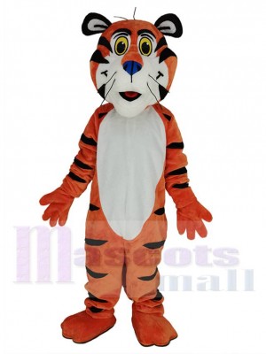 Orange Tony le Tigre Costume de mascotte avec nez bleu Animal