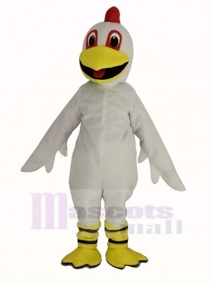 blanc poulet Mascotte Costume Animal