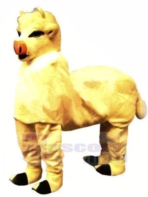 Mignonne Jaune Nouveau 2 La personne Vache Mascotte Costume