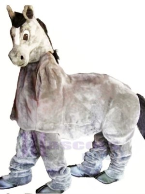 Mignonne Gris Nouveau 2 La personne Cheval Mascotte Costume