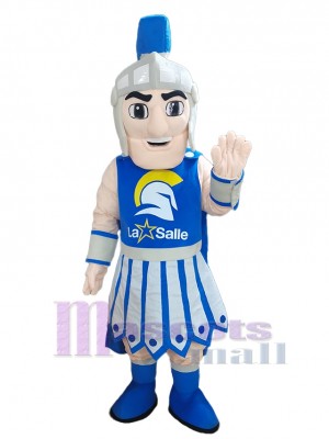 Bleu spartiate Mascotte Costume Personnes