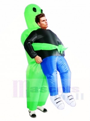 vert Extraterrestre ET Porter moi Monstre Gonflable Coup Up Halloween Noël Les costumes pour Adultes