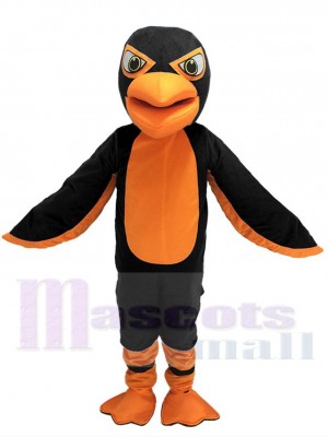 Noir et Orange Faucon Aigle Costume de mascotte Animal