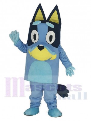 Drôle Bluey Bleu Chien avec Longue Oreilles Costume de mascotte