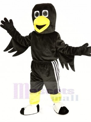 Noir Oiseau Corbeau Mascotte Costume Animal