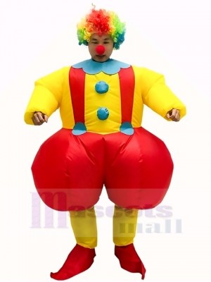 Clown avec gros gros cul Joker Gonflable Costume Halloween Noël Dessin animé