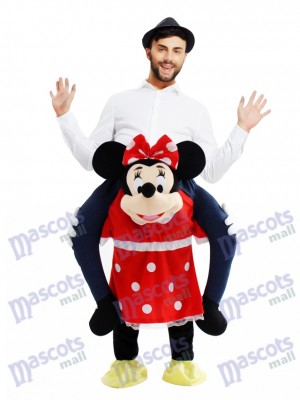 Porte moi le Piggyback Minnie Mouse Carry Me Ride Souris Mascotte Costume