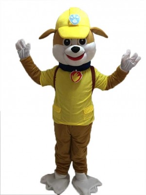 Paw Patrol Rubble Pat Patrouille Mascotte Costume Jaune Chien Halloween Costume