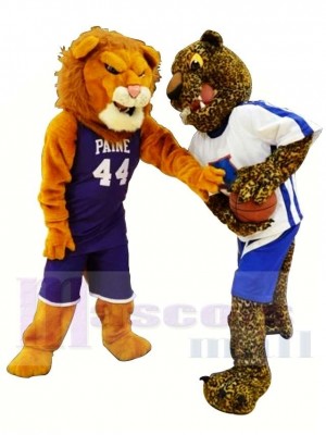 Lion et léopard sportifs Costume de mascotte