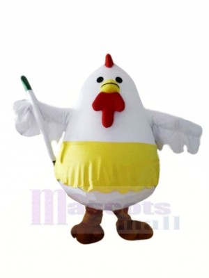 Blanc Graisse poulet Mascotte Les costumes Animal