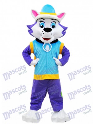 Husky Chien Everest Mascotte Paw Patrol Montagne Enneigée Chiot Dessin Animé Costume