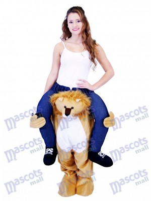 Piggyback Lion Carry Me Ride sur Costume de mascotte Lion