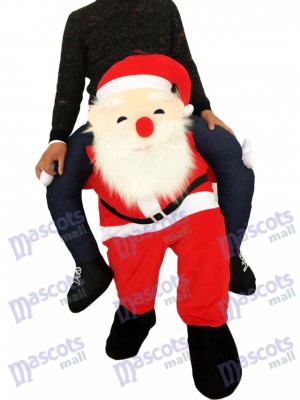Piggyback Santa Claus Carry Me Ride Costume de mascotte de Père Noël