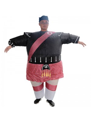 Le Écossais Gonflable Costume Halloween Noël Costume pour Adulte