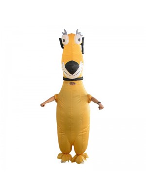 Drôle Jaune Chien Gonflable Costume Halloween Noël Costume pour Adulte