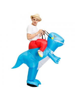 Dinosaure Balade sur Gonflable Costume Coup en haut Costume pour Adulte/Enfant Bleu