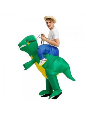 Dinosaure Balade sur Gonflable Costume Coup en haut Costume pour Adulte/Enfant Vert