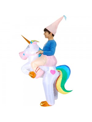 Licorne avec arc en ciel Queue Porter moi Balade sur Gonflable Costume Combinaison pour Adulte/enfant