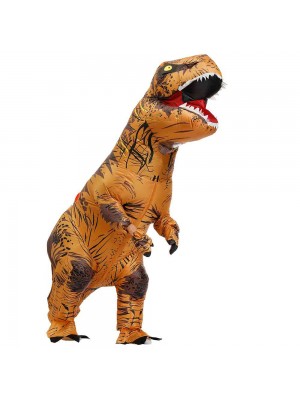 marron Tyrannosaurus T-Rex Dinosaure Gonflable Costume Halloween Noël pour Adulte/enfant