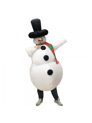 Bonhomme de neige Gonflable Costume Halloween Noël Costume pour Adulte/enfant