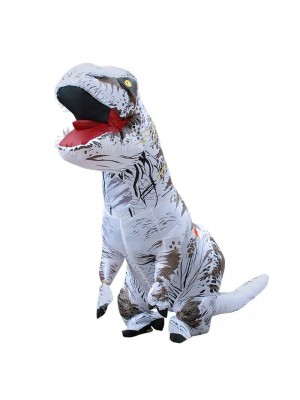 blanc Tyrannosaurus T-Rex Dinosaure Gonflable Costume Halloween Noël pour Adulte/enfant
