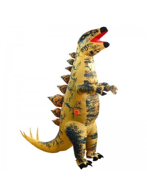 Jaune stégosaure Dinosaure Gonflable Costume Halloween Noël Costume pour Adulte/enfant