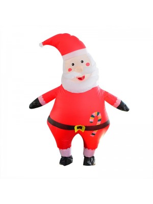 Père Noël Claus Gonflable Costume Halloween Noël Costume pour Adulte Bonbons Père Noël