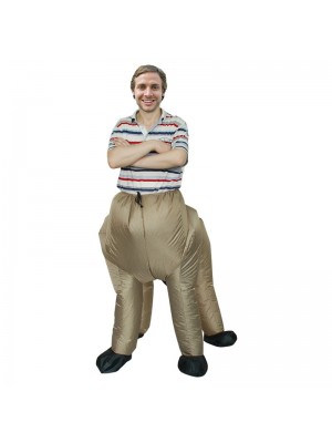 marron Centaure Mi-homme Demi-cheval Gonflable Costume Halloween Noël Vacances Costume pour Adulte