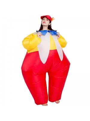 Pitre avec Attacher Gonflable Costume Halloween Noël Combinaison pour Adulte